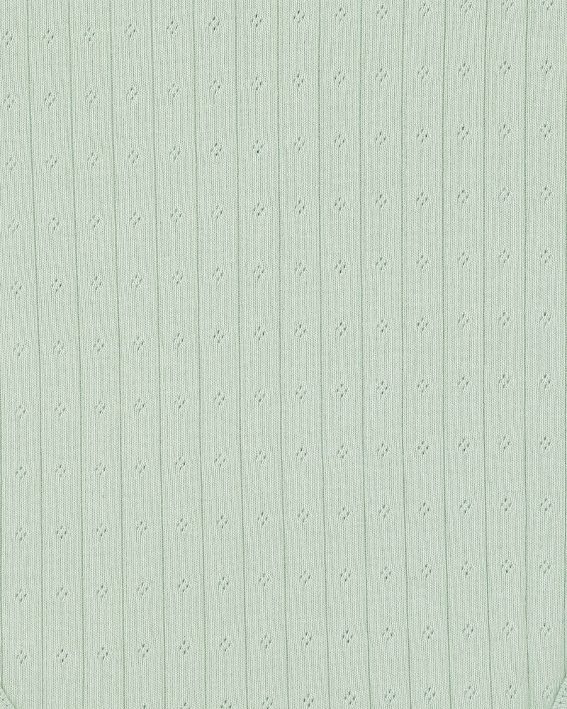 Sage Organic Pointelle LS Zipsuit