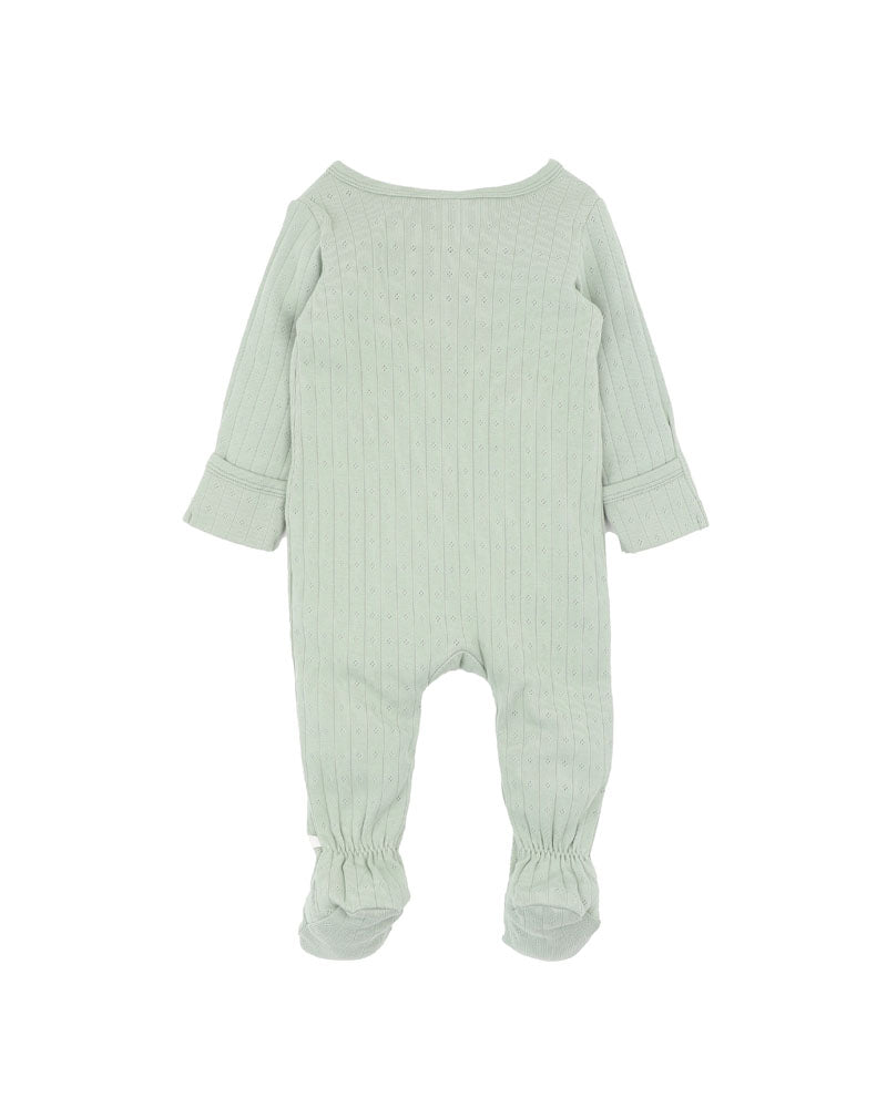 Sage Organic Pointelle LS Zipsuit