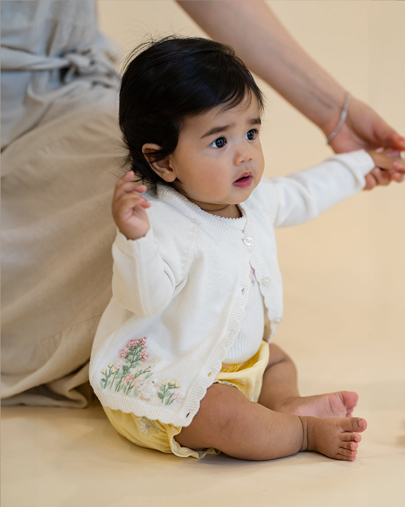 Bonnie Organic Hand Embroidered Cardigan