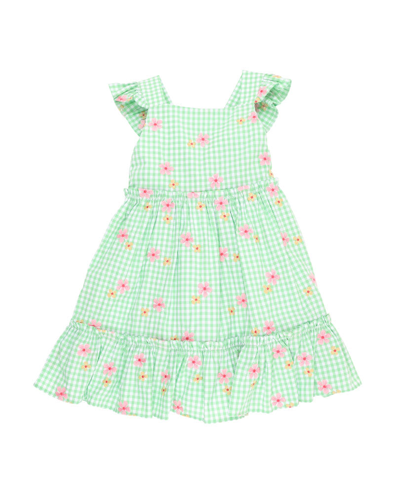 Grow Wild Embroidered Check Dress