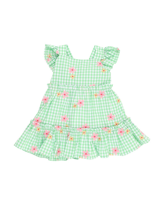 Grow Wild Embroidered Check Dress