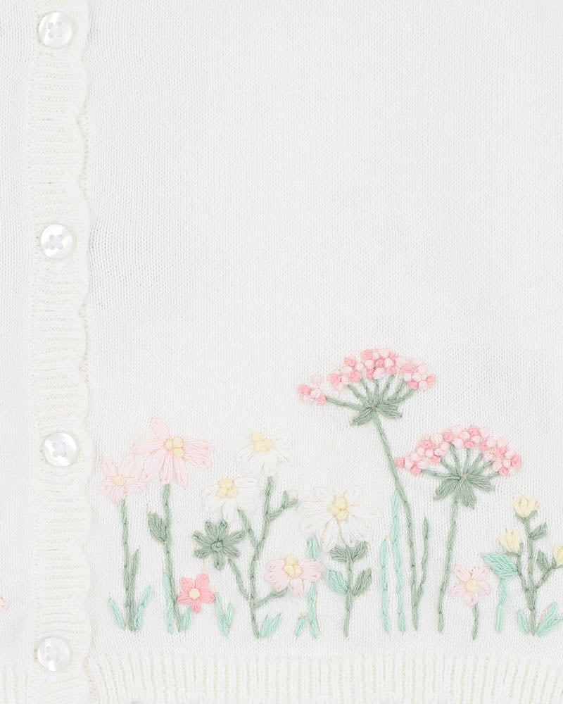 Bonnie Organic Hand Embroidered Cardigan