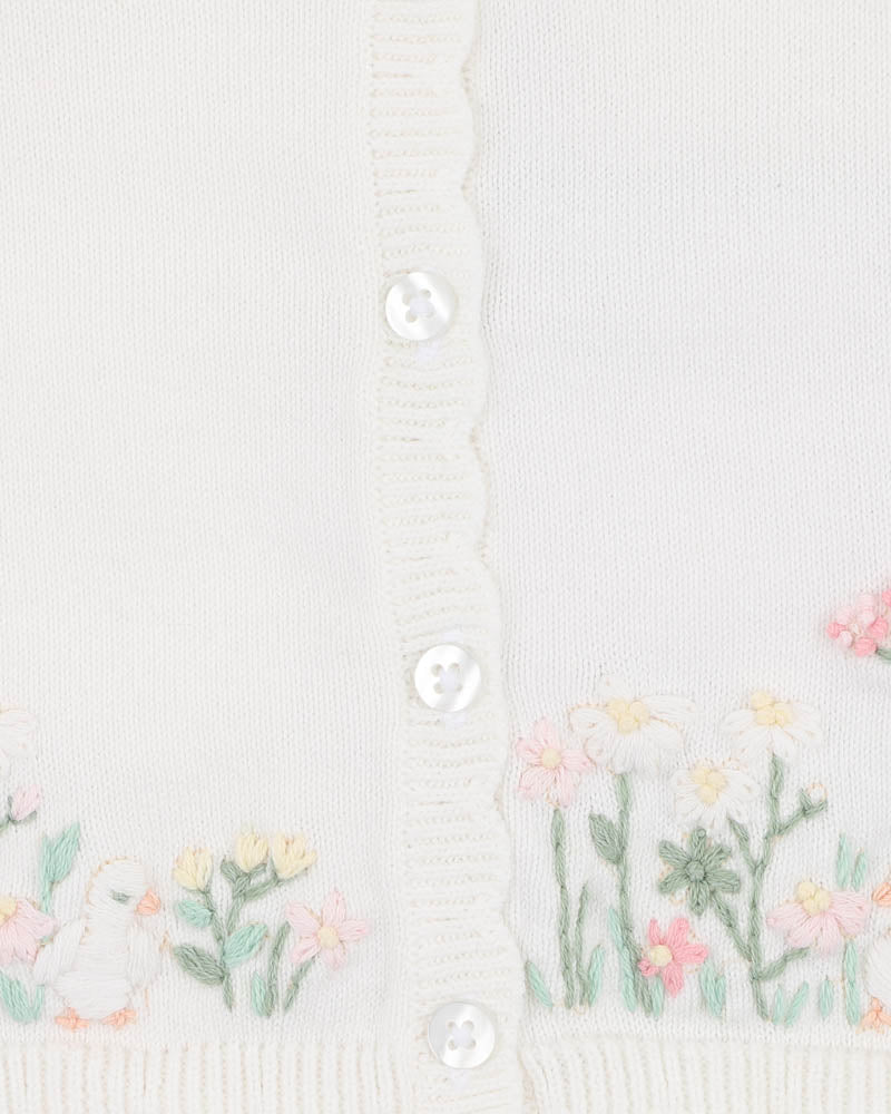 Bonnie Organic Hand Embroidered Cardigan