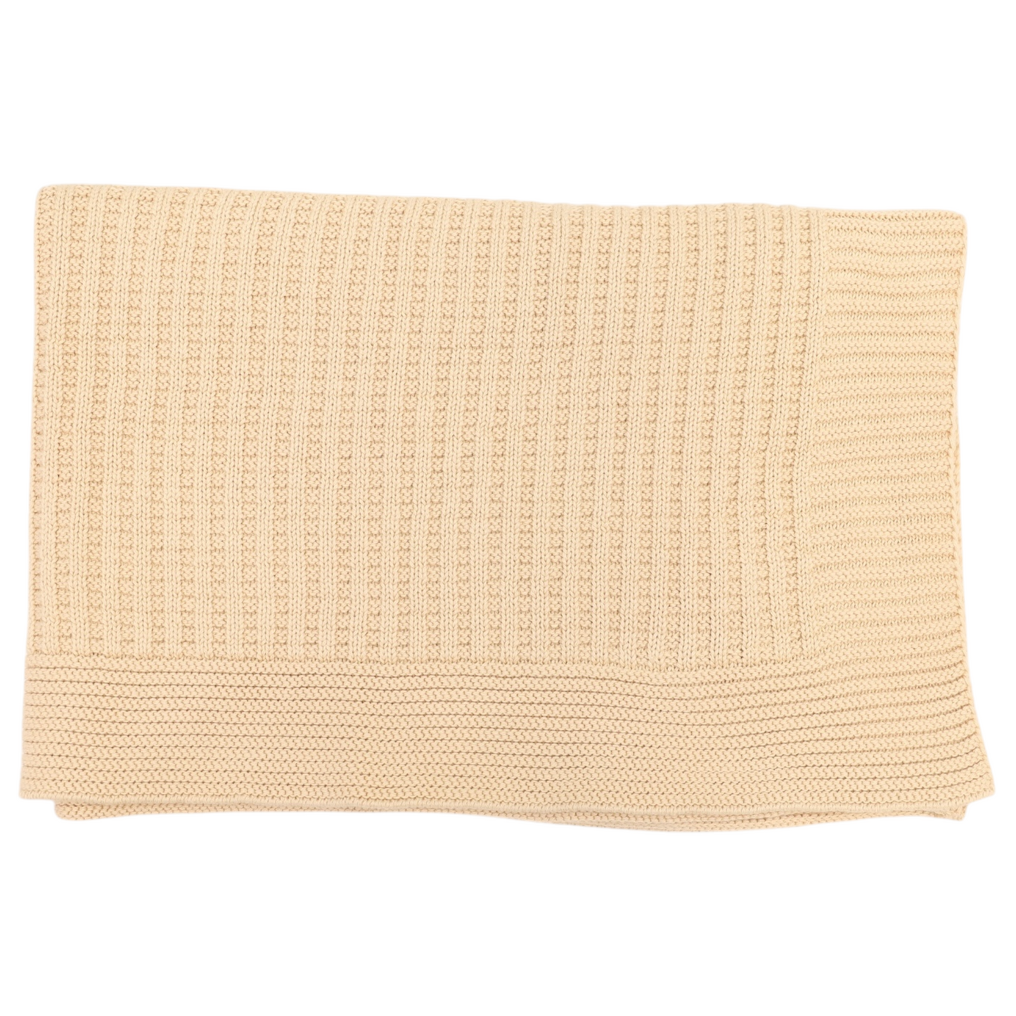 Textured Knit Blanket - Beige