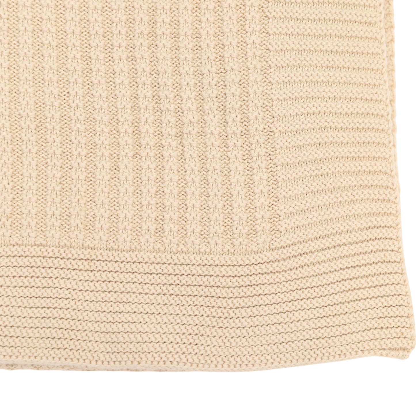 Textured Knit Blanket - Beige