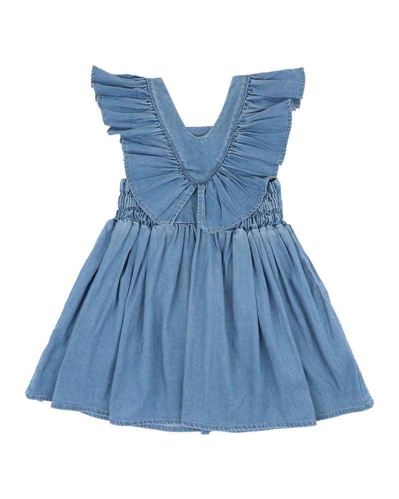 Grow Wild Embroidered Indigo Dress