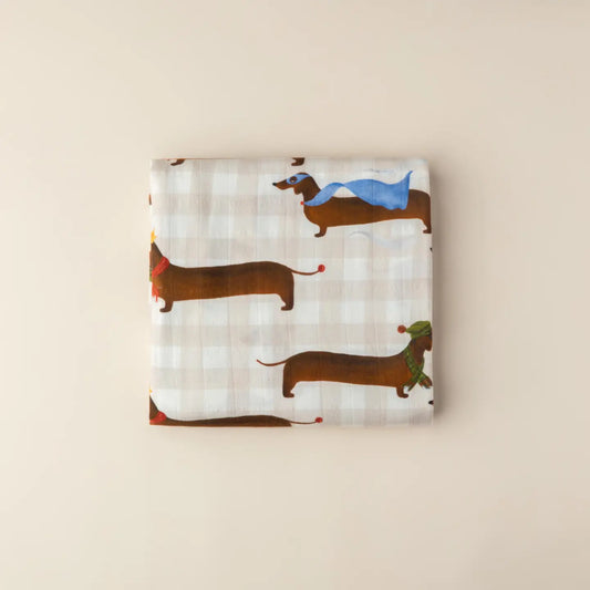 Silly Sausage Muslin Swaddle