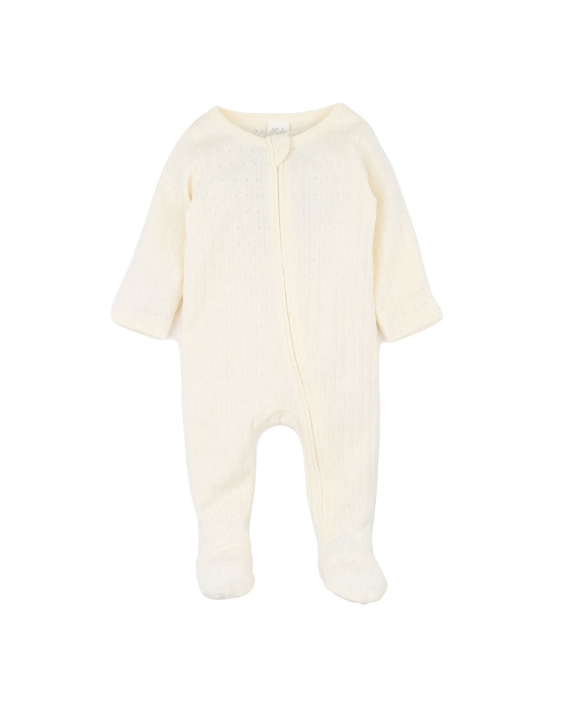 Milk Organic Pointelle LS Zipsuit