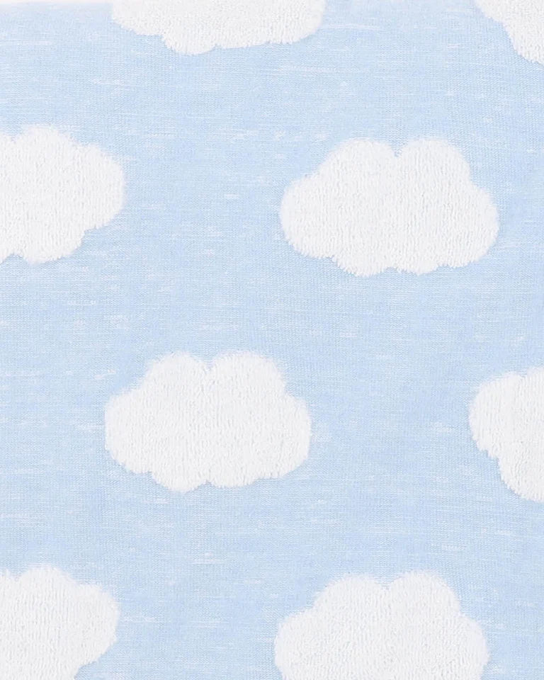 Blue Cloud Organic Jacquard Bunny Rug