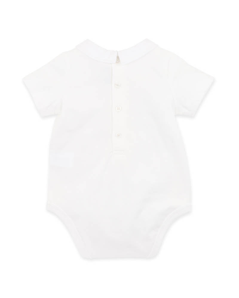 Roman Embroidered Collared Bodysuit