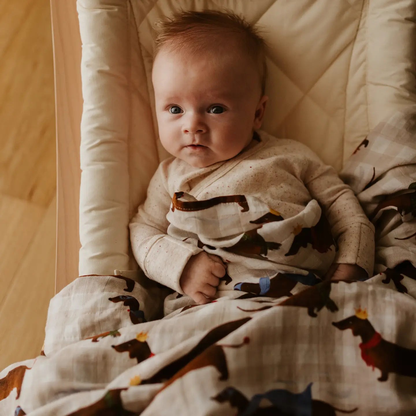 Silly Sausage Muslin Swaddle