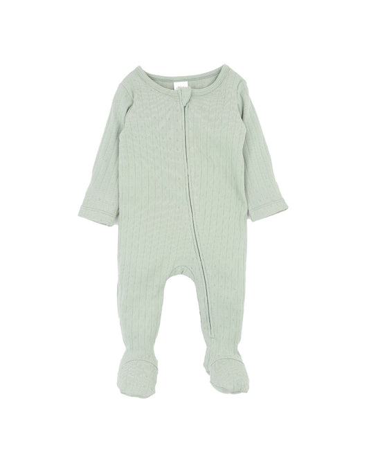 Sage Organic Pointelle LS Zipsuit