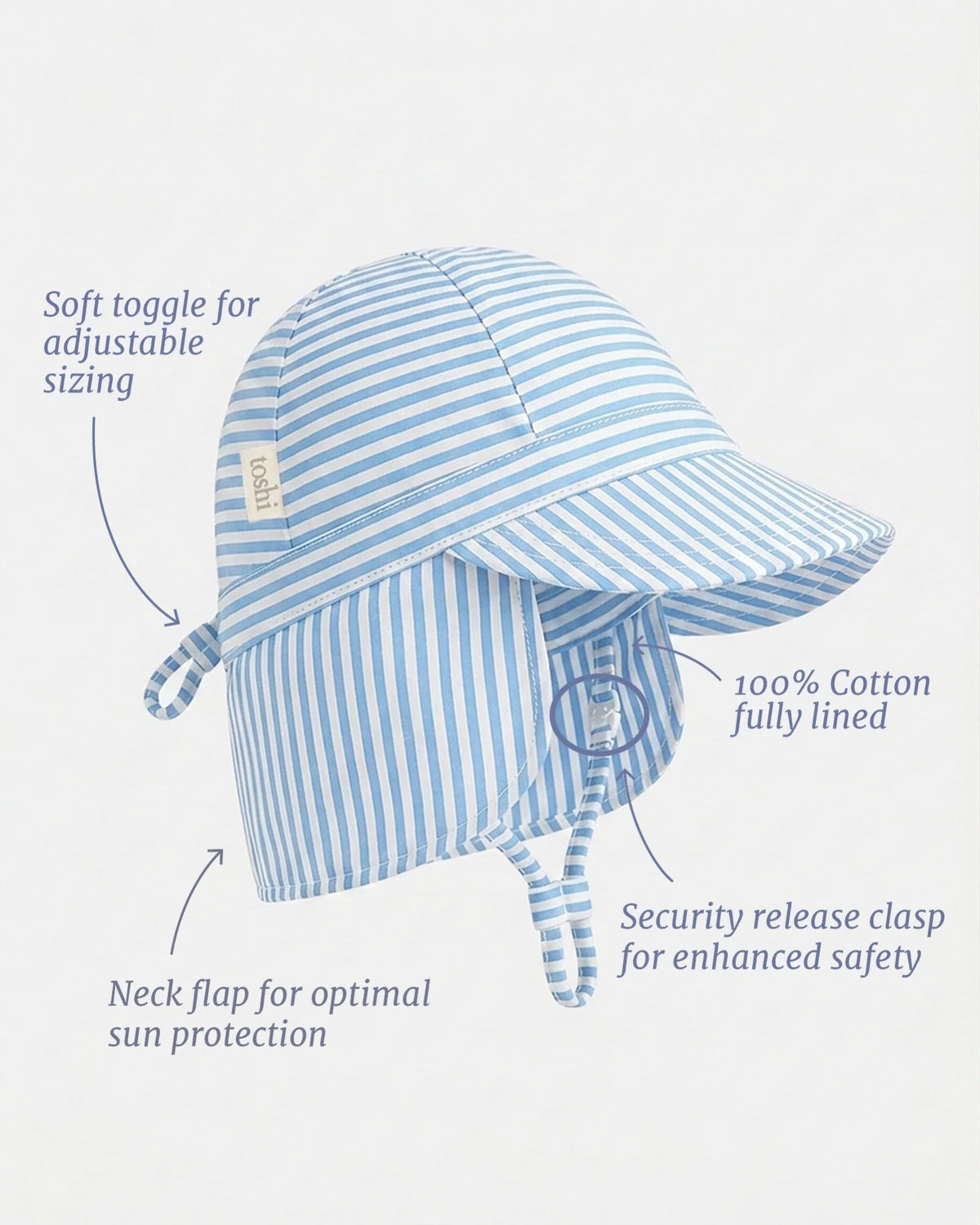 Flap Cap - Light Blue