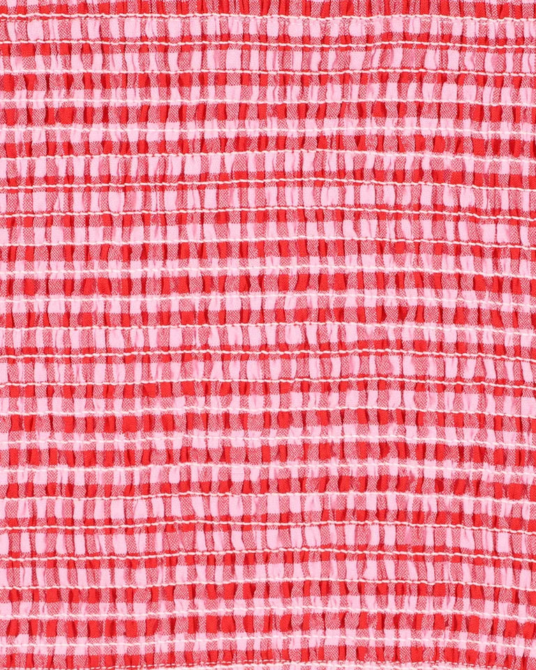 Sundae Gingham Shired Top