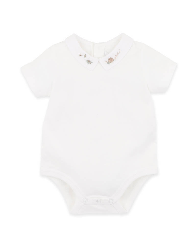 Roman Embroidered Collared Bodysuit