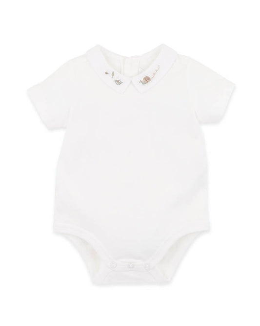Roman Embroidered Collared Bodysuit