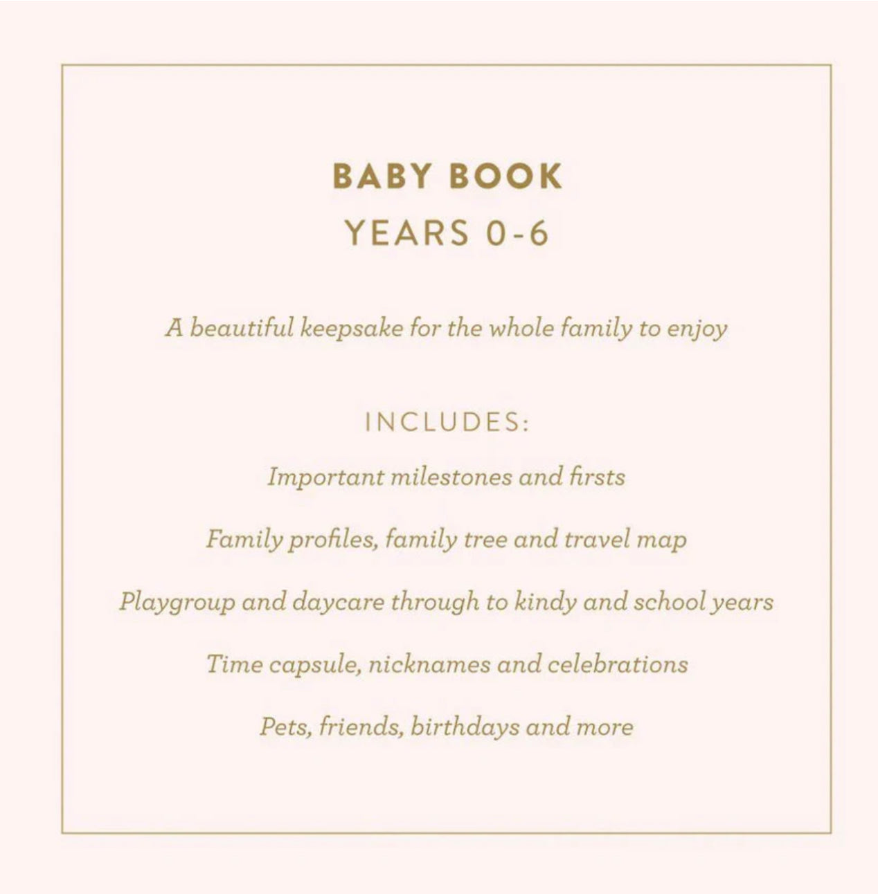 Baby Book Boxed - Rose