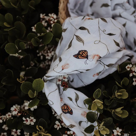 Fly Away Butterfly Muslin Swaddle