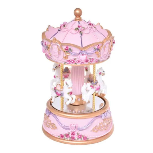 Musical Carousel - Mirror Pink Small 17cm