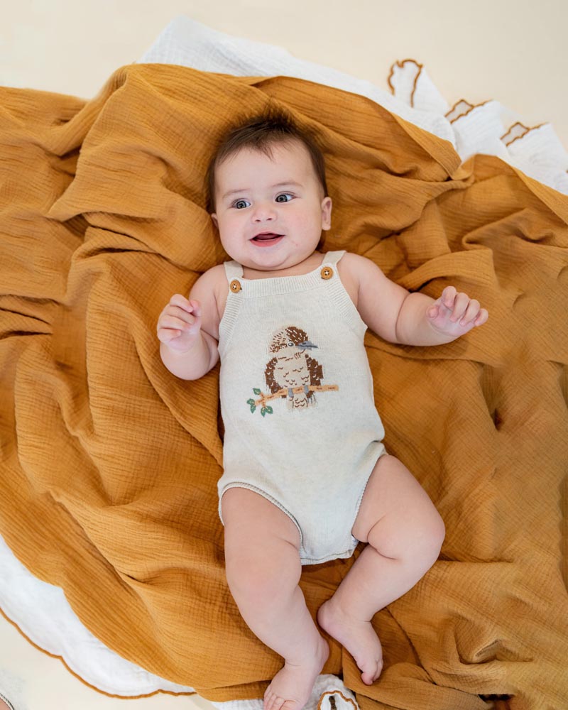 Australiana Organic Kookaburra Knit Bodysuit