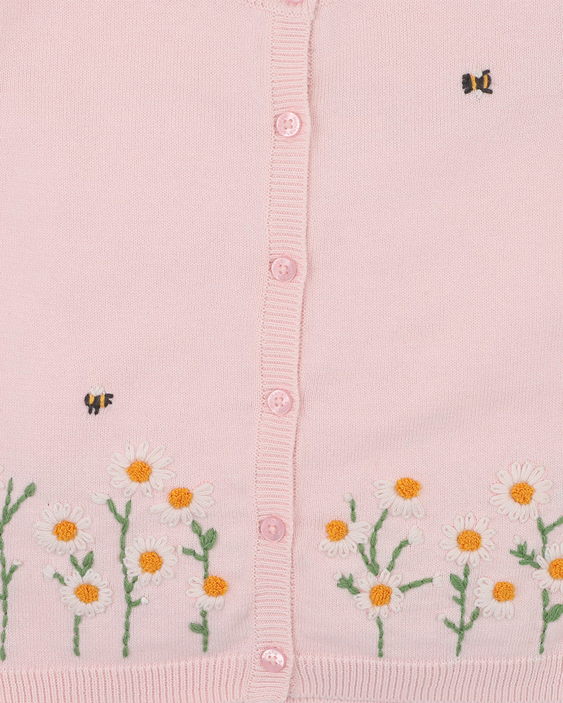 Tess Organic Hand Embroidered Cardigan