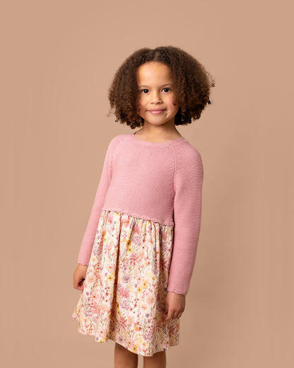 Thea Knitted Bodice Dress (3-7y)