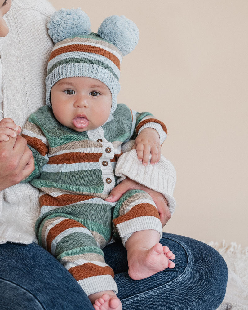 Mateo Stripe Knit Romper