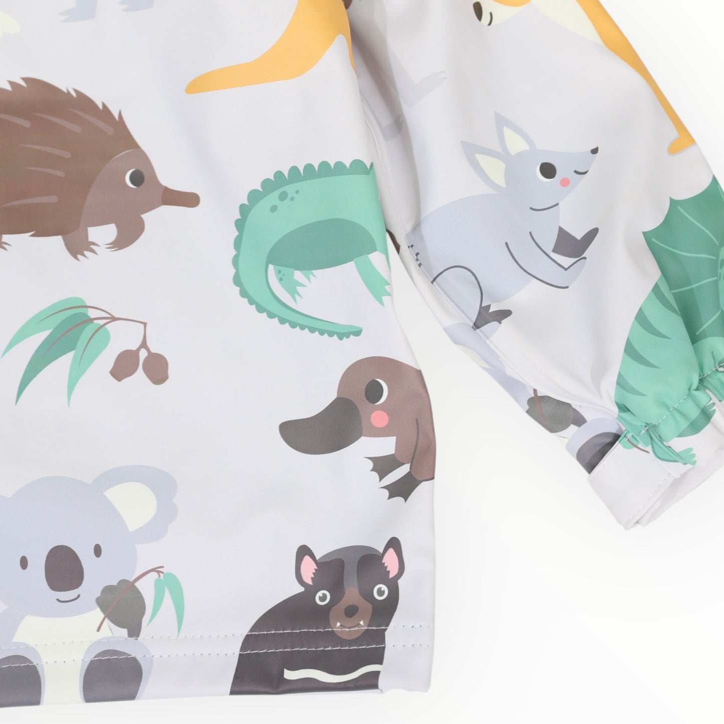 Australian Animal Print Raincoat - Grey