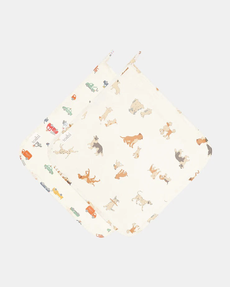 Baby Washcloth Muslin - Puppy Love