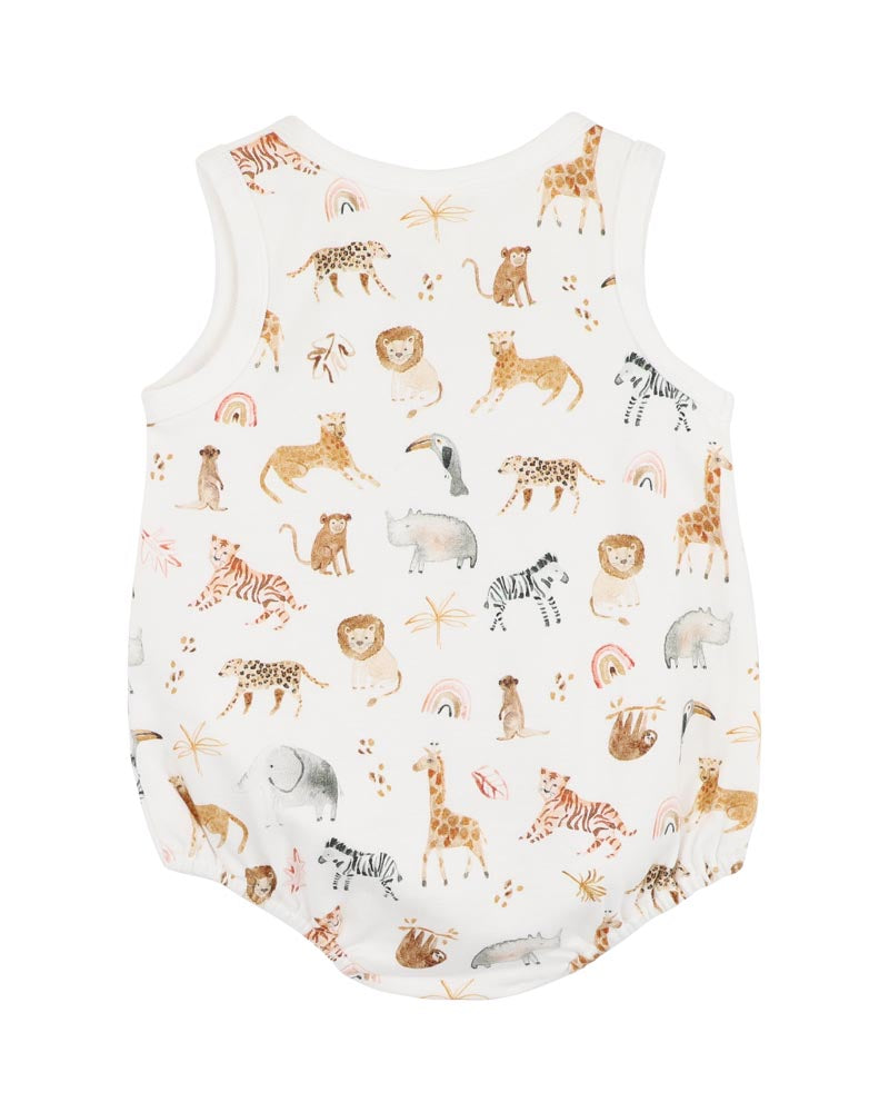 Billie Print Organic Button Front Bodysuit