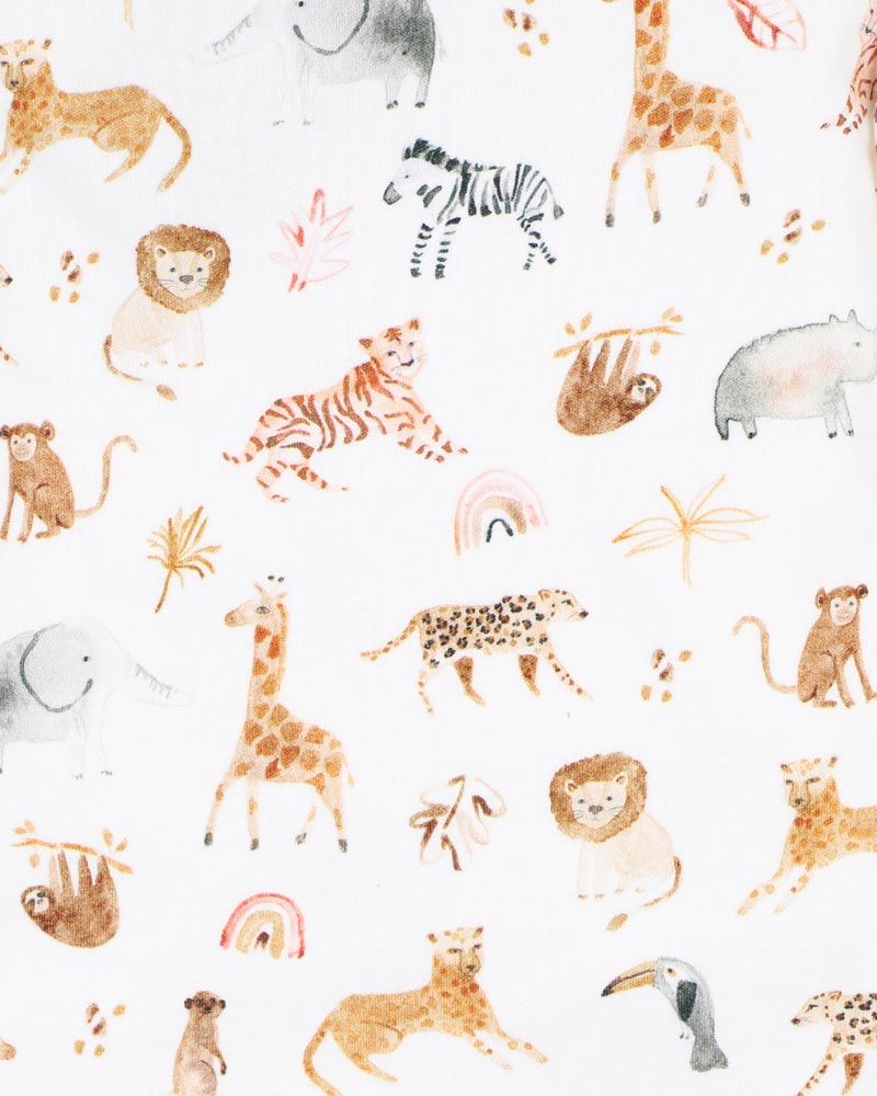 Billie Print Organic Button Front Bodysuit