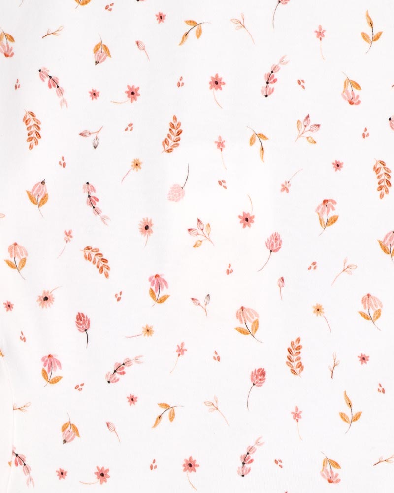 Billie Organic Ditsy Floral SS Zipsuit