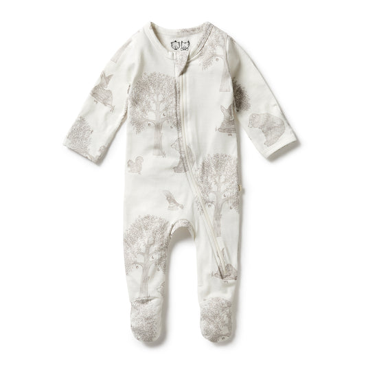 Welcome To The World Organic Zipsuit with Feet