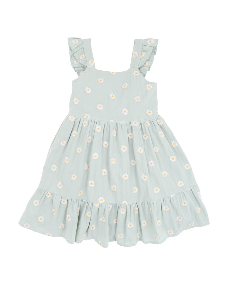 Tess Embroidered Frill Dress (1-7y)