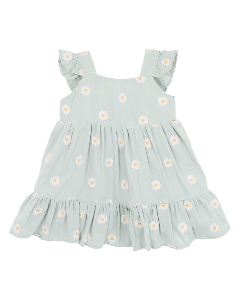 Tess Embroidered Frill Dress (1-7y)