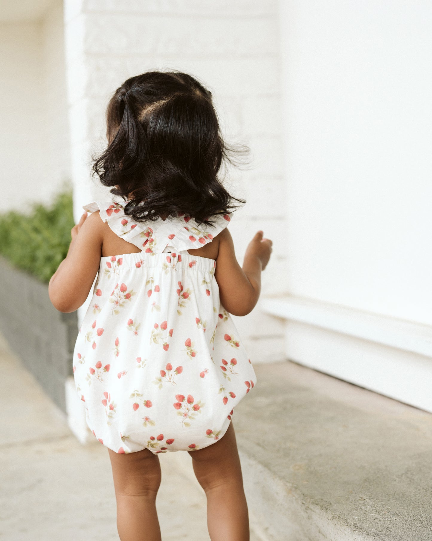 Poppy Strawberry Print Romper