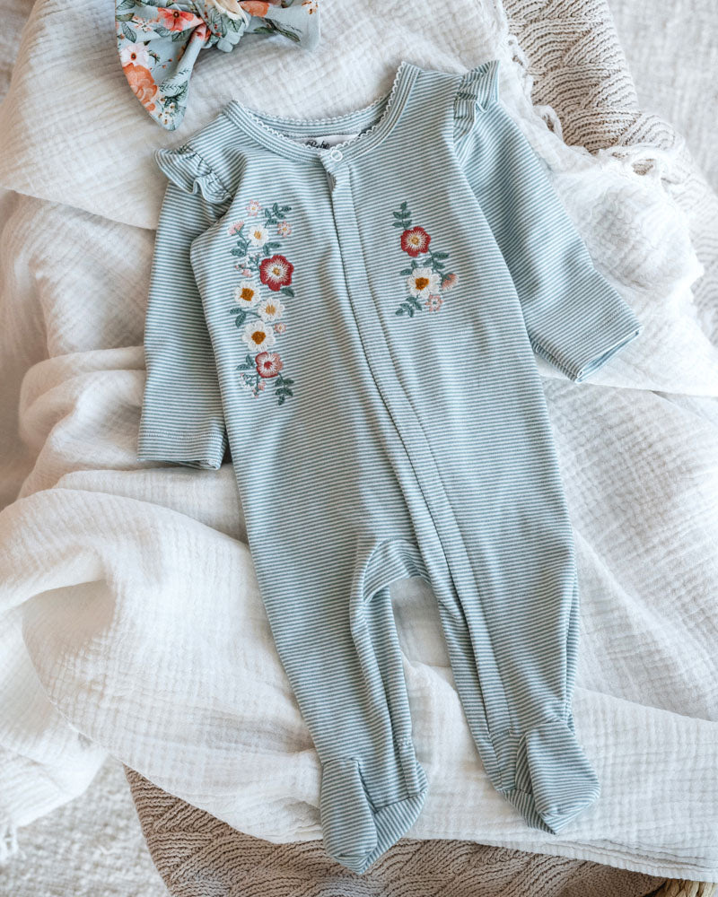 Lyla Stripe Zip Romper