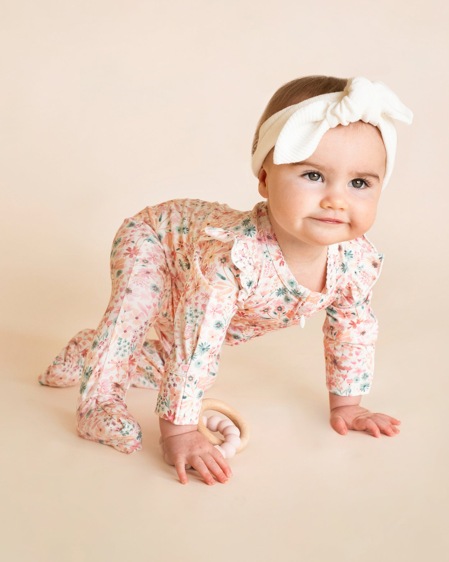 Fern Floral Organic Zipsuit