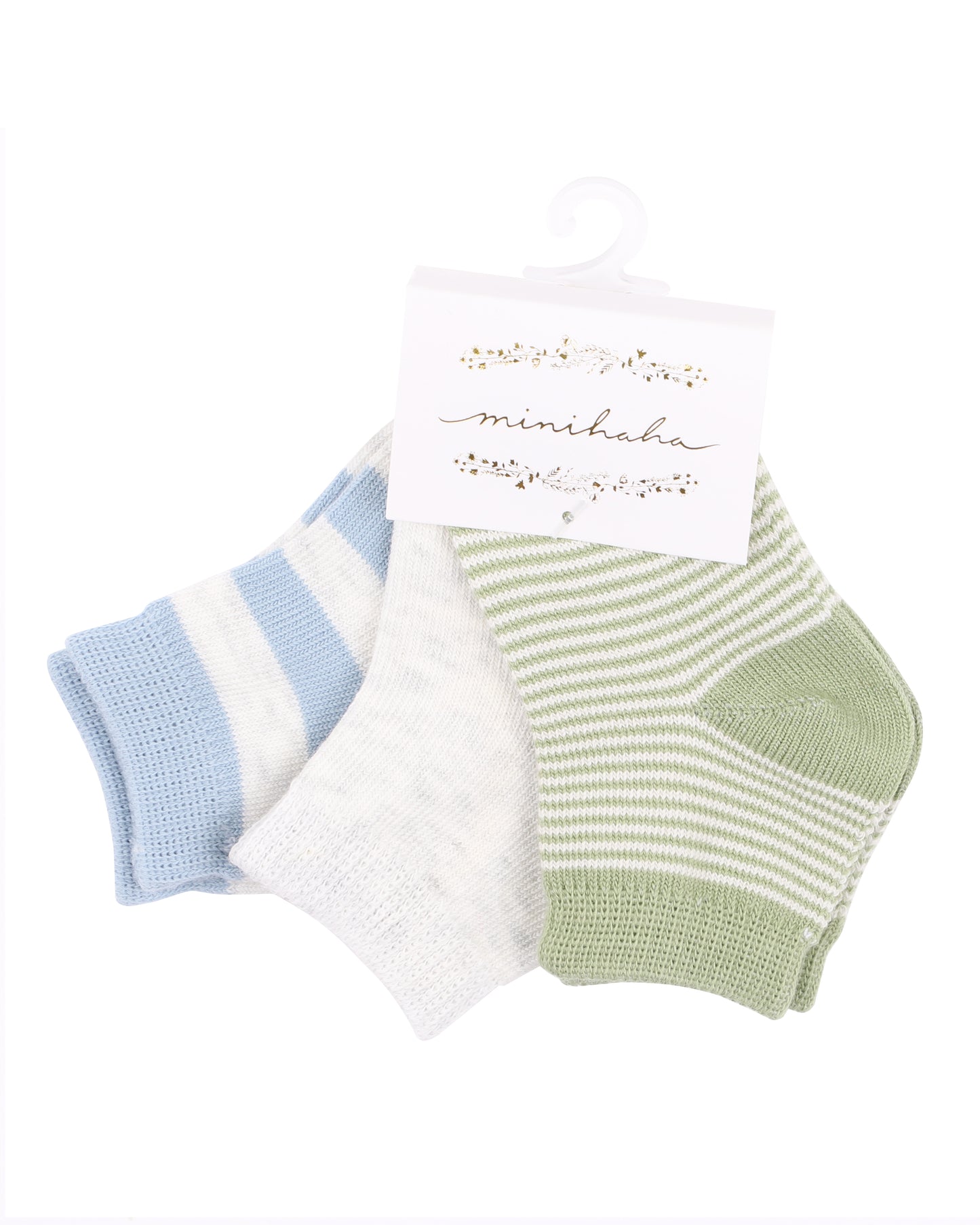 3 pack socks - blues & greens