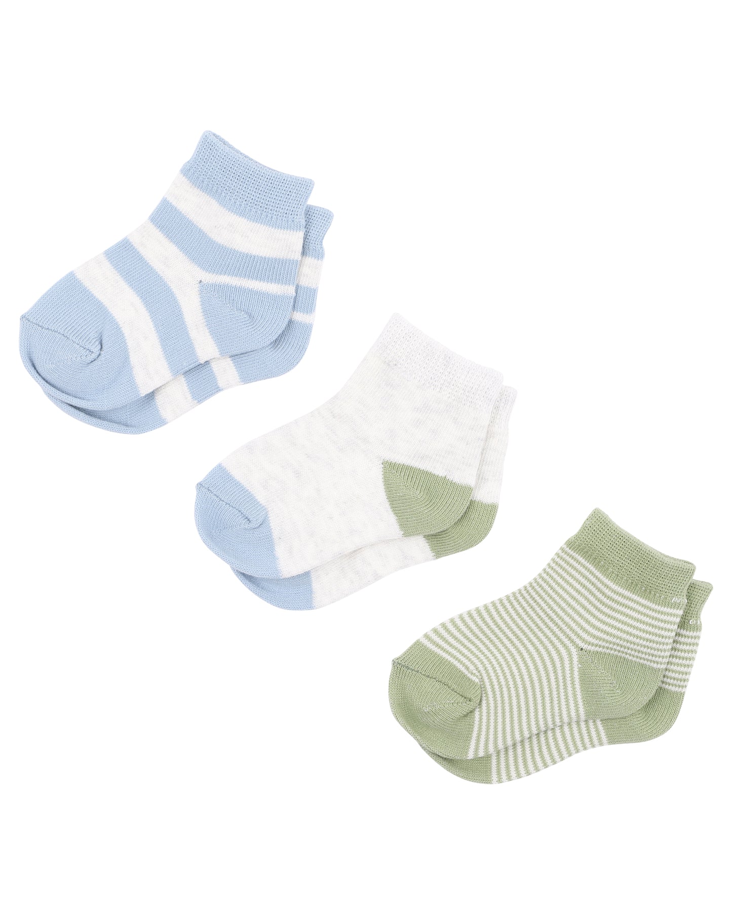 3 pack socks - blues & greens