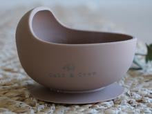 Silicone Suction Bowl w/ Beachwood Spoon Set (3 colour options)