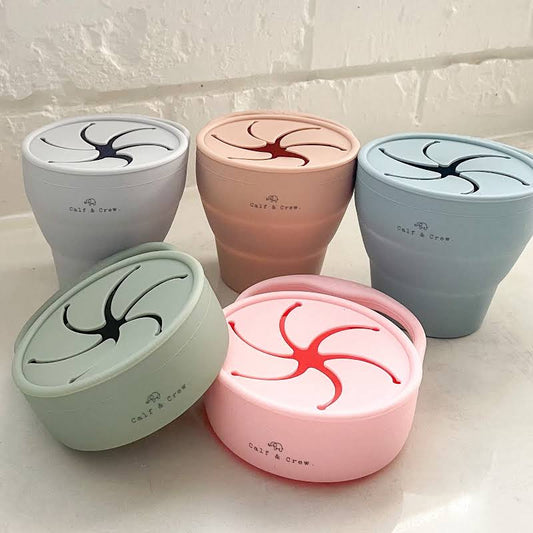 Collapsible Snack Cup with Lid (3 colours)