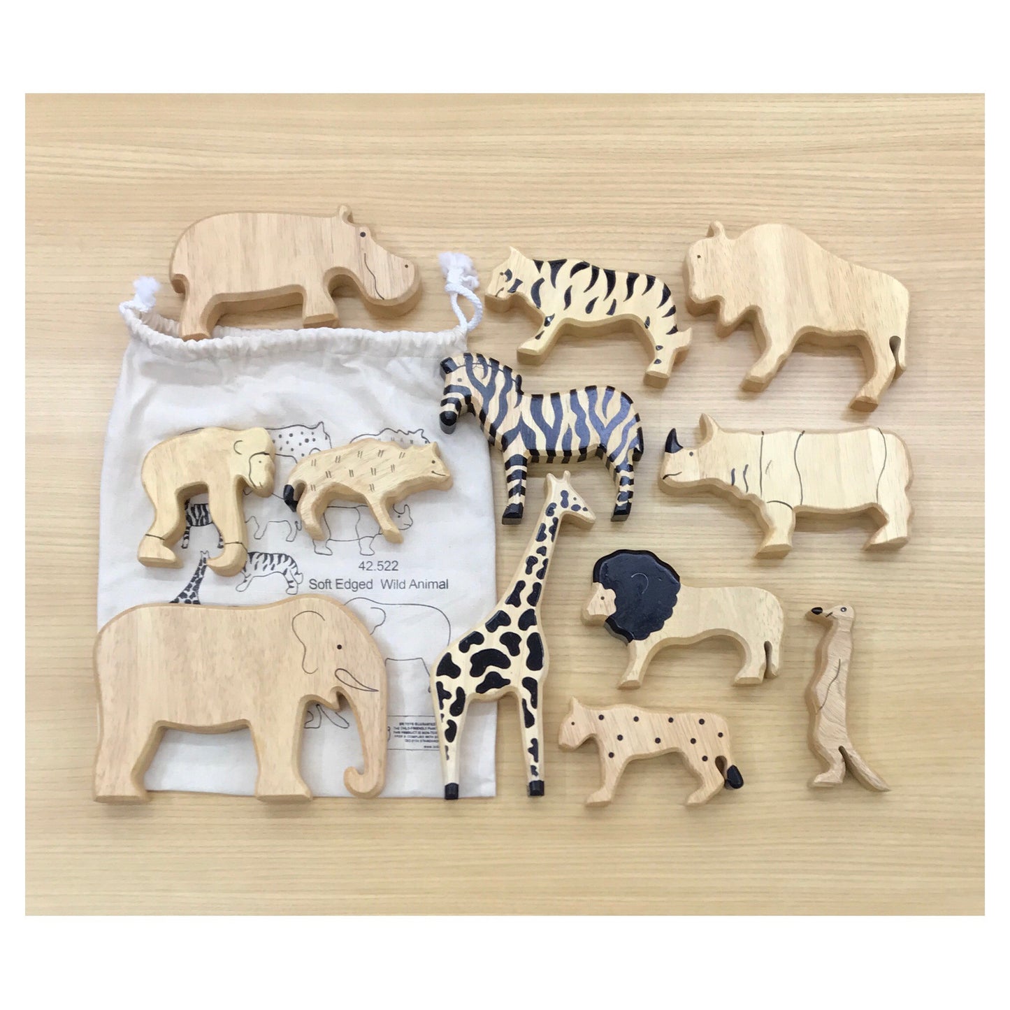 Soft Edge Timber Animals - Wild