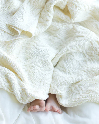 Organic Blanket - Bowie - Cream