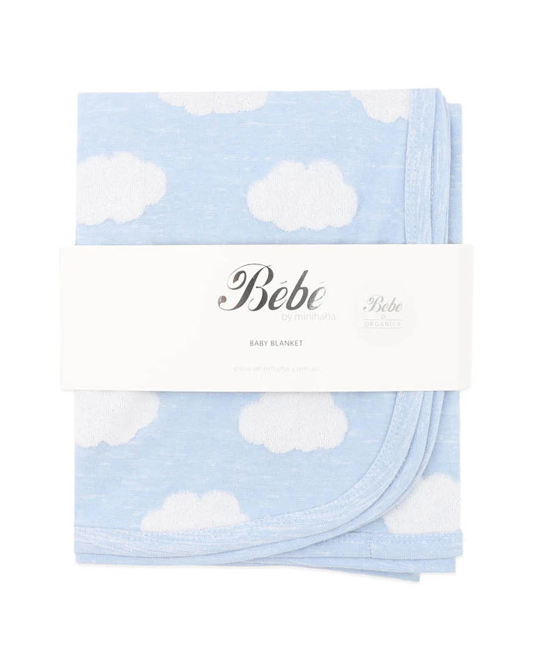 Blue Cloud Organic Jacquard Bunny Rug