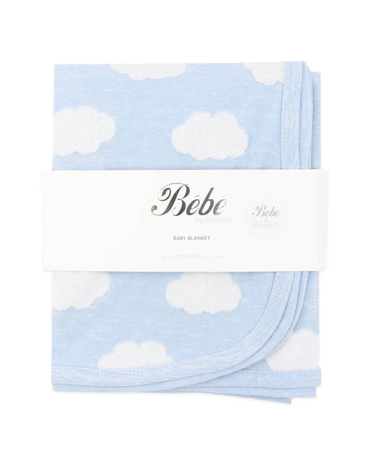 Blue Cloud Organic Jacquard Bunny Rug