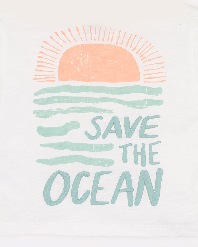 Surfs Up Save The Ocean Tee