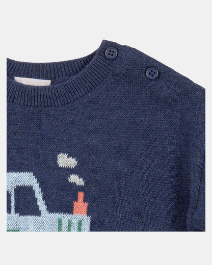 Organic Knit Pullover - Tiny Tractors