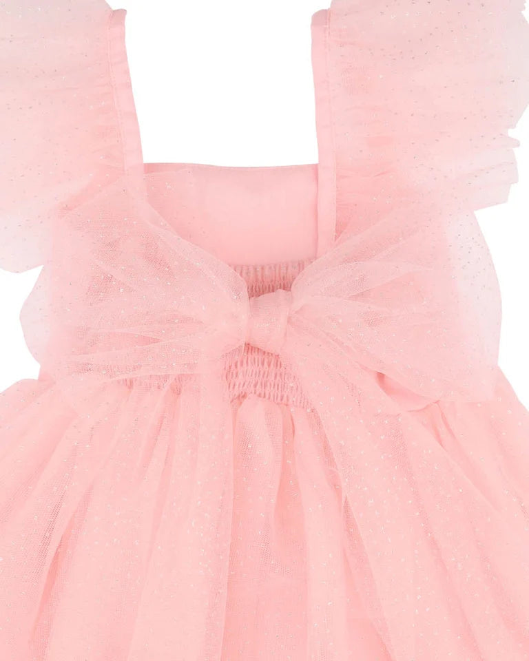 Festive Pink Glitter Tulle Dress (1-7y)