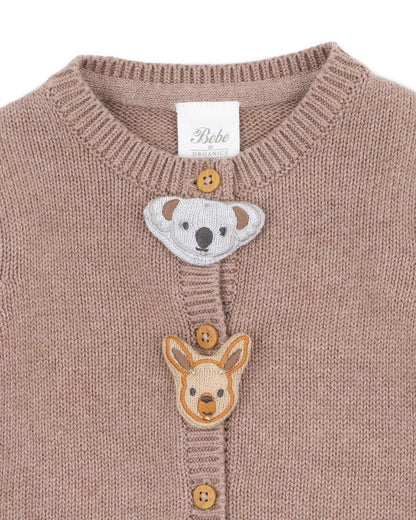 Bailey Animal Face Cardigan